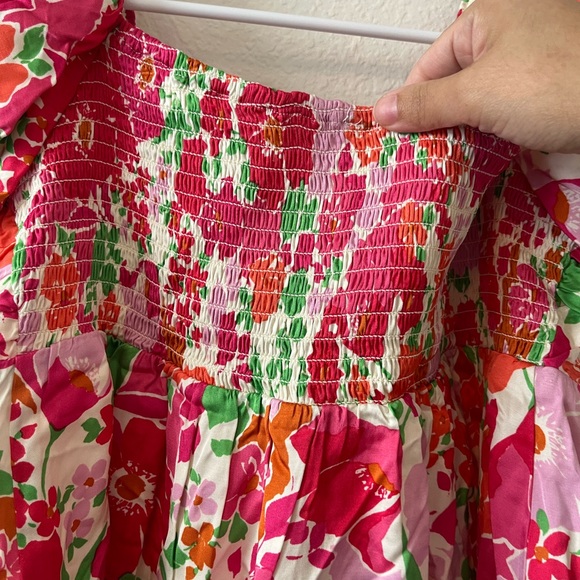 ASTR‎ the Label Nalda Blouse Floral Pink Puff Sleeve Size M NWT Revolve - Picture 5 of 6